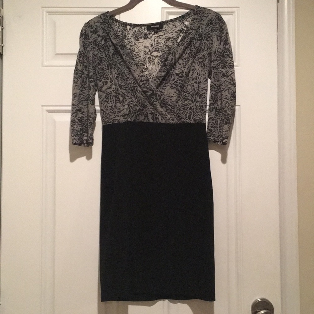 Express XS Black & Gray Dress
